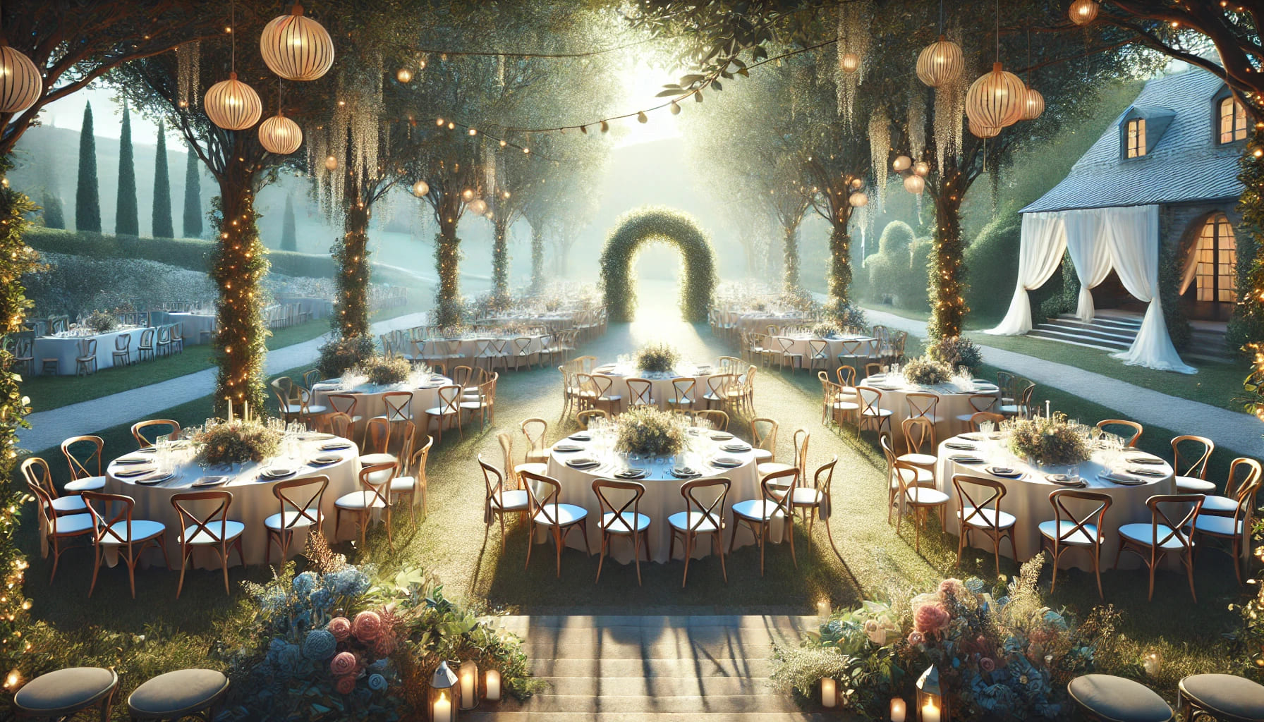 A realistic landscape-oriented image for the heading 'Final Thoughts (Conclusion)' in an article titled 'A Complete Guide to Wedding Table and Chair H